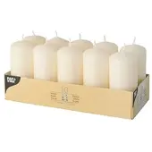 Papstar Starpak Stumpenkerzen Ø 40 mm, 90 mm creme 40 Stück