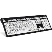 Logickeyboard XL-Print Black on White FR (PC/Nero)