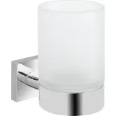 Evenes Glashalter Elean Messing verchromt Glas satiniert