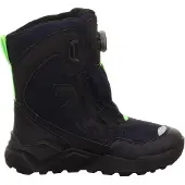 Superfit Kinder Winter Schneeschuhe Dunkelblau Grün mit Schnellschnürsystem