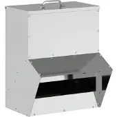 vidaXL Hühnerfütterer Silber 35 x 30,5 x 43,5 cm Verzinkter Stahl