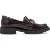 Jana Damen Loafer ohne Absatz Elegant Vegan, Mocca, 38