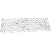 vidaXL Hasenkäfig Silber 215 x 55 x 55 cm Verzinkter Stahl