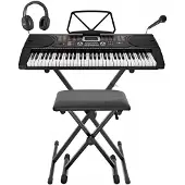 Gear4Music MK-2000 Tragbares Keyboard mit 61 Tasten von – Komplettpaket