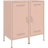 vidaXL Sideboards 2 Stk. Rosa 36x39x79 cm Stahl