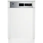 Beko BDSS25N20X, Halb integriert, Single (45 cm breit), Edelstahl, LCD, Edelstahl, 10 Maßgedecke