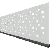 Traumgarten Sichtschutzzaun SYSTEM Dekorprofil-Set BUBBLE, SYSTEM WPC/ALU, 30 cm,Adapterleiste Weiss