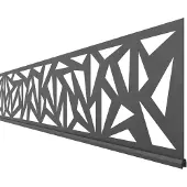 Traumgarten Sichtschutzzaun SYSTEM Dekorprofil TRIGON Anthrazit, SYSTEM Rhombus, 30 cm,Adapterleiste Silber