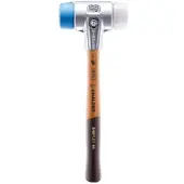 HALDER SIMPLEX-Schonhammer mit Aluminiumgehäuse und Holzstiel, Ø 50 mm, TPE-soft / Superplastik