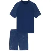 Schiesser Herren Pyjama Modern EssentialsSchlafanzug, Pyjama Set, Nachtwäsche