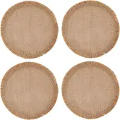 MIKASA Tischsets, 4er-Set, rund, Jute, gewebt, 38 CM, natur -