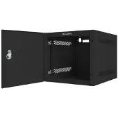 Lanberg WF10-2306-00B, Wandmontiertes Regal, 6U, 20 kg, 5,45 kg, Schwarz