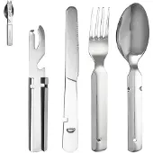 Travelhawk Reisbestek Set – Campingbestek To-Go Zilver