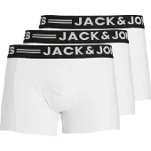 Jack & Jones Boxer "Sense Trunks" Packung, 3er-Pack, 3 Stk. Baumwollmischung, elastisches Bündchen