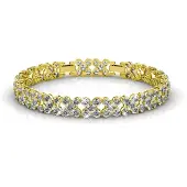 MYC Paris Blumige Armbänder - Gold und Kristall