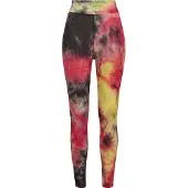 Urban Classics Ladies Tie Dye High Waist Leggings Darkpink/black Größe: XS | Outlet | Damen | Schwarz