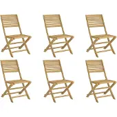 vidaXL Gartenstühle 6 Stk. Klappbar 48,5x61,5x87 cm Massivholz Akazie