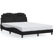 vidaXL Bettgestell "Viana" ohne Matratze Schwarz 140x200 cm Kunstleder