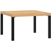 vidaXL Garten-Couchtisch Schwarz 65x65x40 cm Aluminium