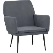 vidaXL Sessel Dunkelgrau 62x79x79 cm Samt