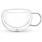 Wilmax Doppelwandige Glastasse 250 ml Transparent, 1er Set