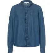More & more feminine Rüschen-Jeansbluse in denim | Gr.: 44
