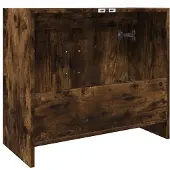 vidaXL Waschbeckenschrank Räuchereiche 63x29x55 cm Holzwerkstoff