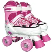 Best Sporting Rollschuhe für Kinder und Jugendliche, Größe 32 - 35, pink / weiß