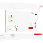 Allboards Rahmenloses SLIMboard – Magnetisches trocken abwischbares Whiteboard 60×30 cm + Zubehör