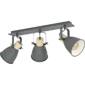 Eglo COSWARTH Spot - L67 x B14 x H24cm - anthrazit, creme-weiß, braun - 3X40W exkl. - IP20
