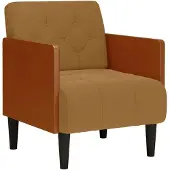 vidaXL Sessel mit Armlehnen Braun 55 cm Samt