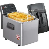 Fritel Turbo SF 4350 Fritteuse, Edelstahlgehäuse, 2800 Watt, herausnehmbarer 4 l Ölbehälter, Kaltzone