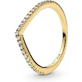 Pandora 168758C01 Damen-Ring Funkelnder Wishbone Goldfarben