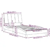 vidaXL Bettgestell ohne Matratze "Hanko" Schwarz 100x200 cm Stoff
