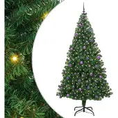 vidaXL Künstlicher Weihnachtsbaum mit 300 LEDs mit Ständer Grün 240 cm