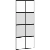 vidaXL Schiebetür Schwarz 90x205 cm Hartglas und Aluminium