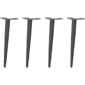 vidaXL Couchtischbeine Konische Form 4 Stk. Anthrazit 30-31 cm Stahl