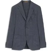 BOSS Slim-Fit Sakko aus Schurwolle, Seide und Leinen Grösse 52