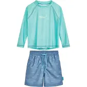 Playshoes UV-Schutz Bade-Set 1/1-Arm Hai in blau | Gr.: 158/164