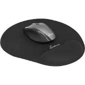 MediaRange MROS250, Schwarz, Einfarbig, Stoff, Handgelenkauflage, Anti-Rutsch-Basis