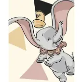 Disney Poster Dumbo Altrosa Grau und Gelb 40 x 50 cm 610108