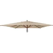 Mendler Ersatz-Bezug für Gastronomie Holz-Sonnenschirm MCW-C57b, Sonnenschirmbezug, eckig 3x3m Polyester creme