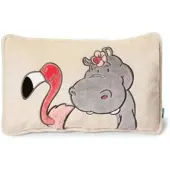 Nici Sommer Kissen Nilpferd und Flamingo, rechteckig, 43 x 25 cm