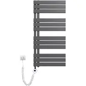 Emke Elektrischer Handtuchwärmer mit Heizstab und Timer, Anthrazit 1041x500mm 600W