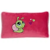 Nici Sweethearts 3 Kissen grüne Schnecke auf Rot, 43 x 25 cm