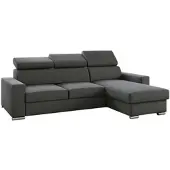 M-Punkt Möbel Punkt Ecksofa Tokio mit Bettfunktion, ca. 203 x 127 cm - Grau