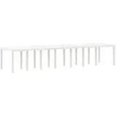 vidaXL Gartentisch Weiß 400 x 100 x 73 cm Poly-Rattan