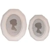 Casa Padrino Barock Bilderrahmen 2er Set Antik Weiß - Barockstil Deko Accessoires