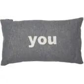 David Fussenegger Kissenhülle Silvretta 'you' 30 x 50 cm Grau