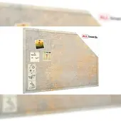 Allboards Korktafel mit Druckmotiv GOLDENER BETON, 90√ó60 cm Holzrahmen